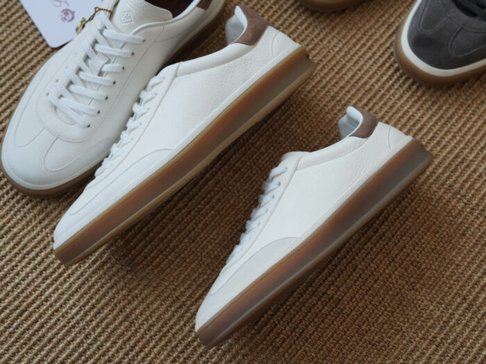 로로피아나 테니스 위크 스니커즈 화이트 레더 남성용 레플리카 미러급 SA급 S급 고퀄리티 최상급 하이엔드 신발 [남성] 3