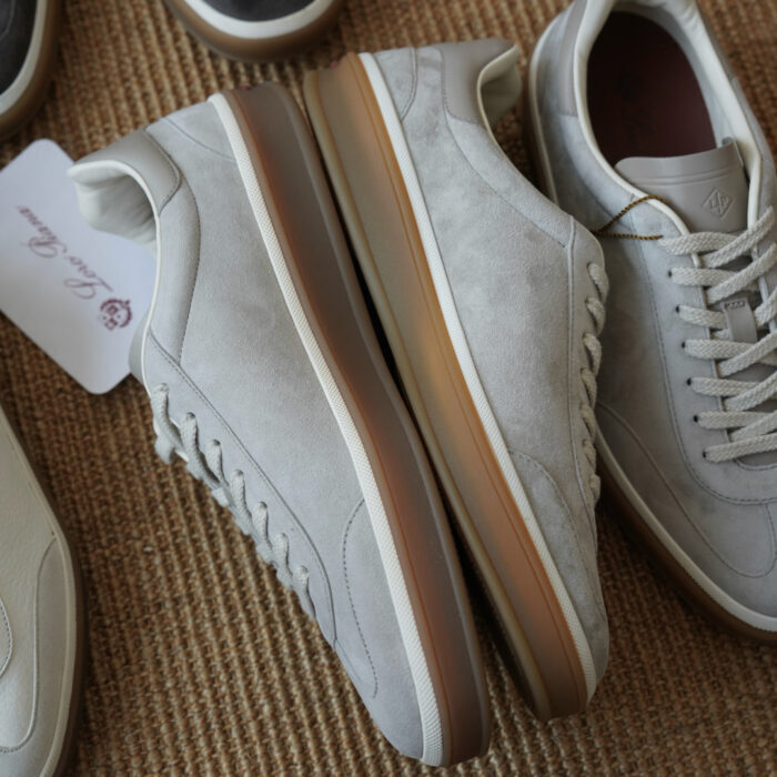 로로피아나 테니스 위크 스니커즈 스웨이드 라이트 그레이 남성용 레플리카 미러급 SA급 S급 고퀄리티 최상급 하이엔드 신발 [남성] 2