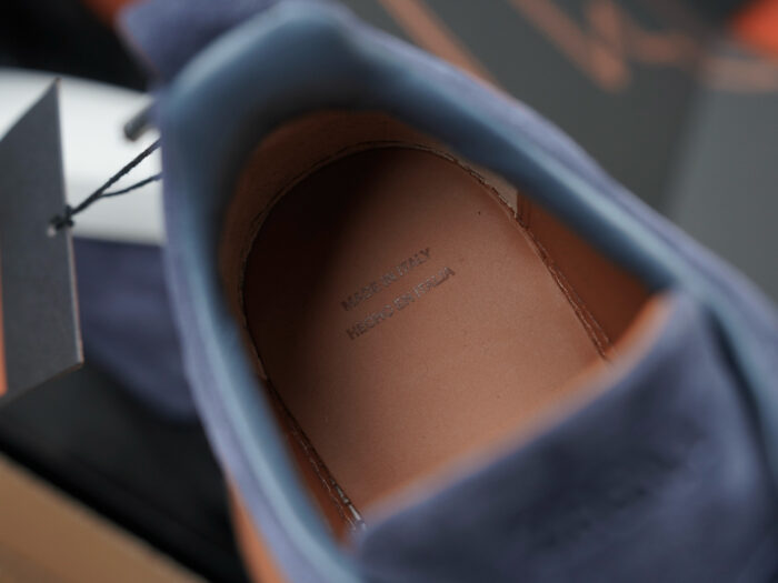 제냐 트리플 스티치 TM 스니커즈 네이비 블루 스웨이드 남성용 레플리카 미러급 SA급 S급 고퀄리티 최상급 하이엔드 신발 [남성] 10