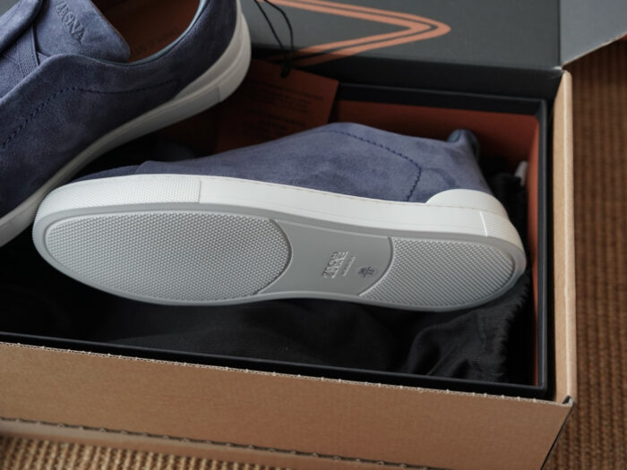 제냐 트리플 스티치 TM 스니커즈 네이비 블루 스웨이드 남성용 레플리카 미러급 SA급 S급 고퀄리티 최상급 하이엔드 신발 [남성] 4