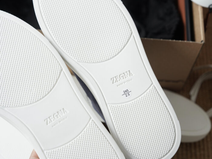 제냐 트리플 스티치 TM 스니커즈 네이비 블루 스웨이드 남성용 레플리카 미러급 SA급 S급 고퀄리티 최상급 하이엔드 신발 [남성] 15