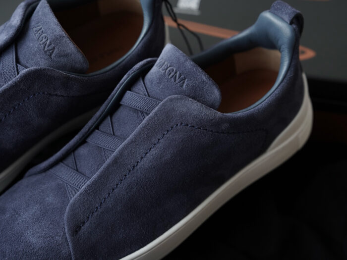 제냐 트리플 스티치 TM 스니커즈 네이비 블루 스웨이드 남성용 레플리카 미러급 SA급 S급 고퀄리티 최상급 하이엔드 신발 [남성] 7