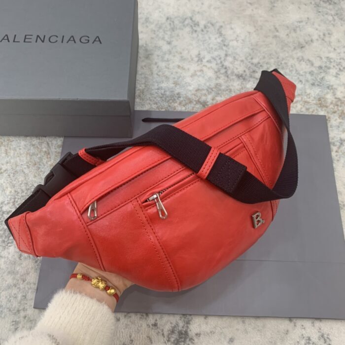 발렌시아가 B. 레더 벨트백 레드 레플리카 미러급 SA급 S급 고퀄리티 최상급 하이엔드 가방 [남성여성공용] 4