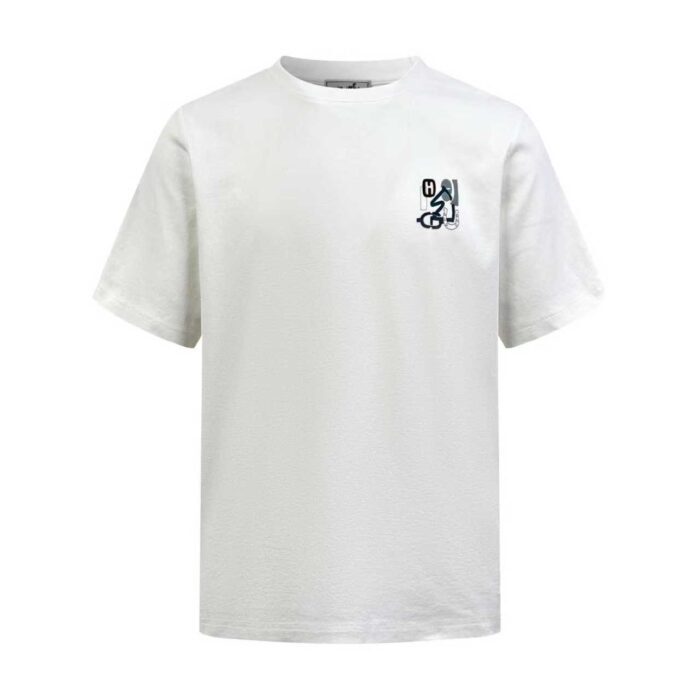 에르메스 파리스 아플리케 가죽 반팔티 화이트 레플리카 미러급 SA급 S급 고퀄리티 하이엔드 최상급 의류 [남성여성공용] 3