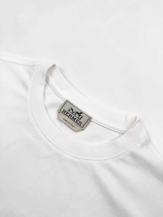 에르메스 파리스 아플리케 가죽 반팔티 화이트 레플리카 미러급 SA급 S급 고퀄리티 하이엔드 최상급 의류 [남성여성공용] 5