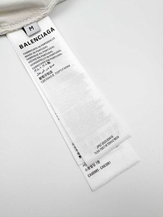 발렌시아가 마스킹 테이프 티셔츠 미디움 핏 더티 화이트 반팔티 레플리카 미러급 SA급 S급 고퀄리티 하이엔드 최상급 의류 [남성여성공용] 11