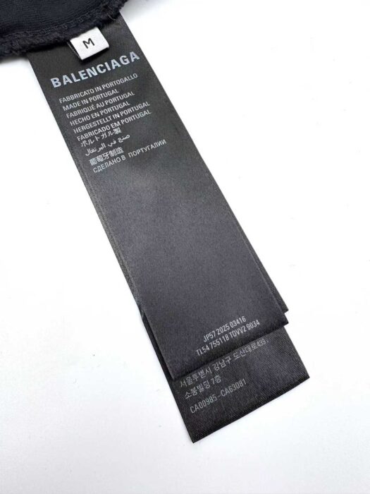 발렌시아가 마스킹 테이프 티셔츠 미디움 핏 페이디드 블랙 반팔티 레플리카 미러급 SA급 S급 고퀄리티 하이엔드 최상급 의류 [남성여성공용] 11