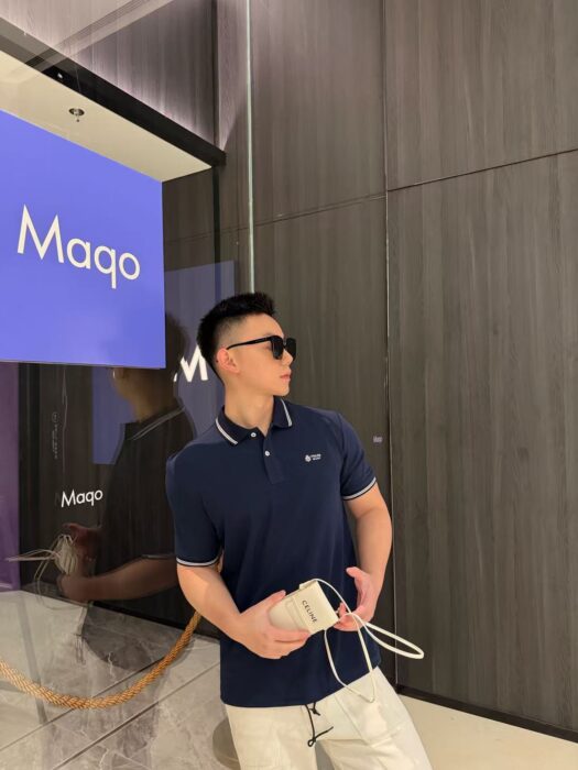 프라다 자수 폴로티 카라티 반팔티 네이비 레플리카 미러급 SA급 S급 고퀄리티 하이엔드 최상급 의류 [남성여성공용]