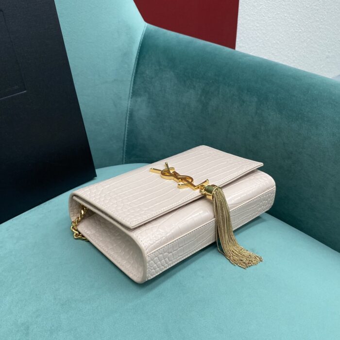 생로랑 엠보싱 크로커다일 가죽 KATE 스몰 태슬 백 골드 474366 연핑크 레플리카 미러급 SA급 S급 고퀄리티 최상급 하이엔드 가방 [여성] 5