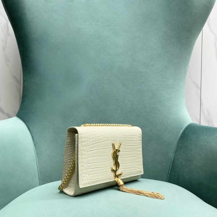 생로랑 엠보싱 크로커다일 가죽 KATE 스몰 태슬 백 골드 474366 하얀색 레플리카 미러급 SA급 S급 고퀄리티 최상급 하이엔드 가방 [여성] 4