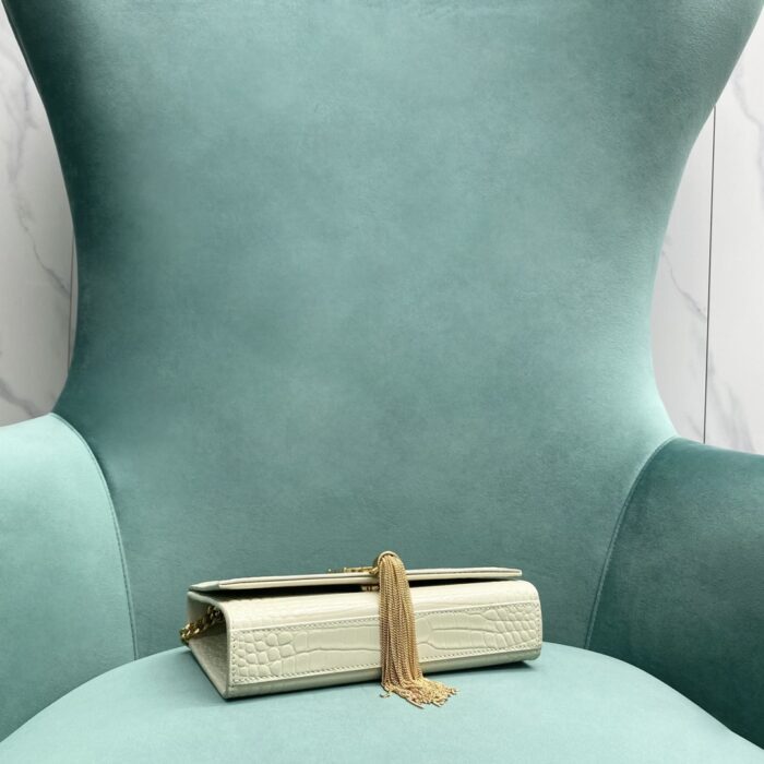 생로랑 엠보싱 크로커다일 가죽 KATE 스몰 태슬 백 골드 474366 하얀색 레플리카 미러급 SA급 S급 고퀄리티 최상급 하이엔드 가방 [여성] 5