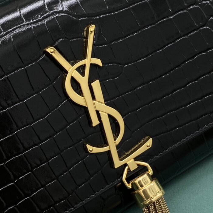 생로랑 엠보싱 크로커다일 가죽 KATE 스몰 태슬 백 골드 474366 블랙 레플리카 미러급 SA급 S급 고퀄리티 최상급 하이엔드 가방 [여성] 6