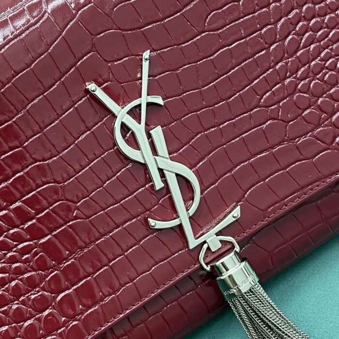 생로랑 엠보싱 크로커다일 가죽 KATE 미디엄 태슬 백 은장 354119 와인 레플리카 미러급 SA급 S급 고퀄리티 최상급 하이엔드 가방 [여성] 7
