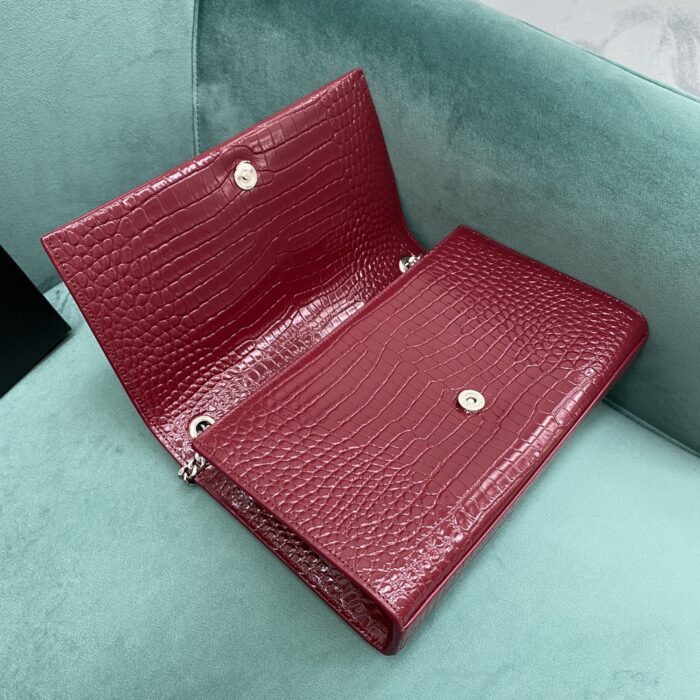 생로랑 엠보싱 크로커다일 가죽 KATE 미디엄 태슬 백 은장 354119 와인 레플리카 미러급 SA급 S급 고퀄리티 최상급 하이엔드 가방 [여성] 5