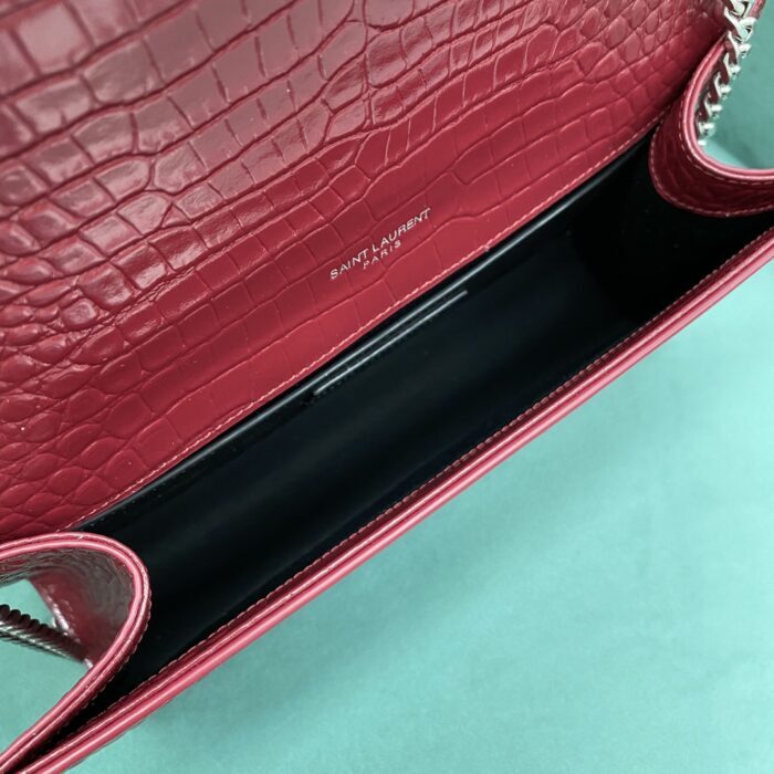 생로랑 엠보싱 크로커다일 가죽 KATE 미디엄 태슬 백 은장 354119 와인 레플리카 미러급 SA급 S급 고퀄리티 최상급 하이엔드 가방 [여성] 3