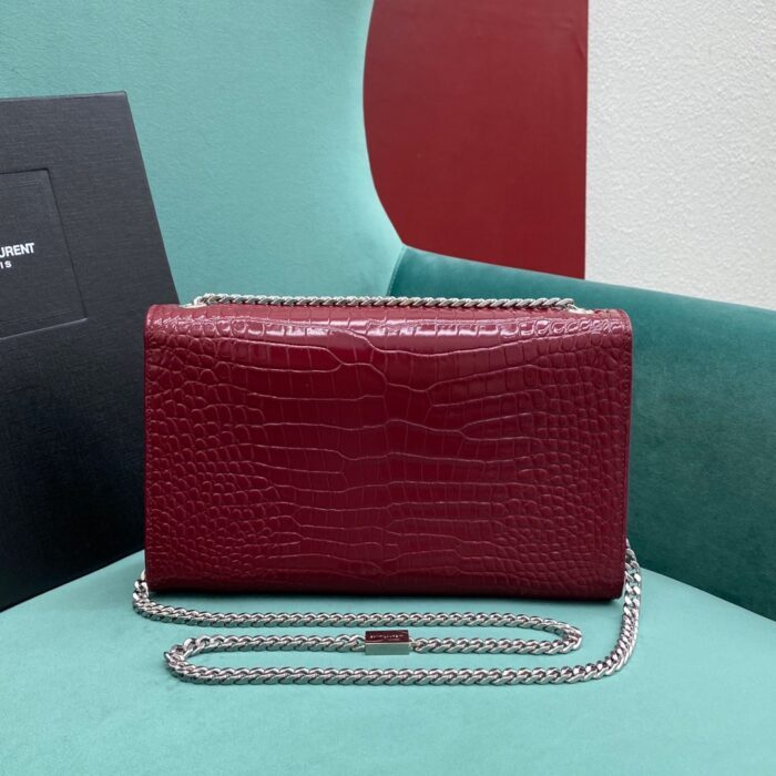 생로랑 엠보싱 크로커다일 가죽 KATE 미디엄 태슬 백 은장 354119 와인 레플리카 미러급 SA급 S급 고퀄리티 최상급 하이엔드 가방 [여성] 2