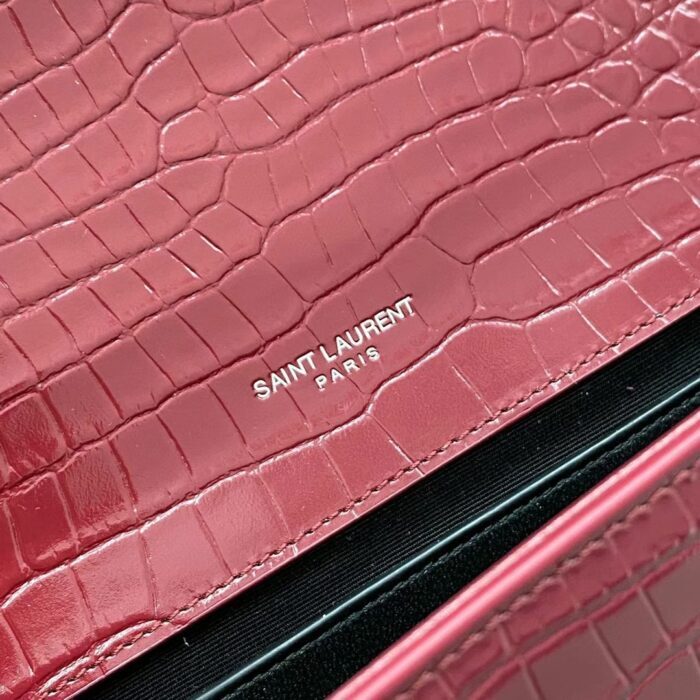 생로랑 엠보싱 크로커다일 가죽 KATE 미디엄 태슬 백 은장 354119 와인 레플리카 미러급 SA급 S급 고퀄리티 최상급 하이엔드 가방 [여성] 9