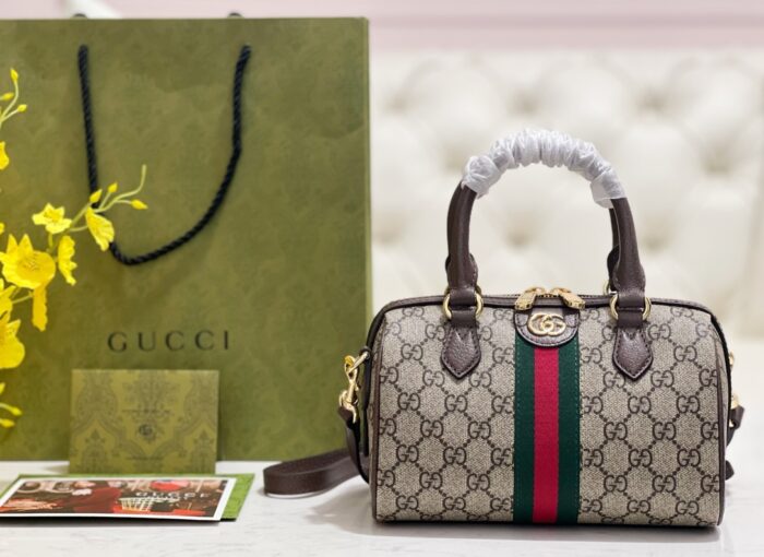 구찌 오피디아 GG 미니 탑 핸들 백 베이지 에보니 캔버스 772053 레플리카 미러급 SA급 S급 고퀄리티 최상급 하이엔드 가방 [여성]