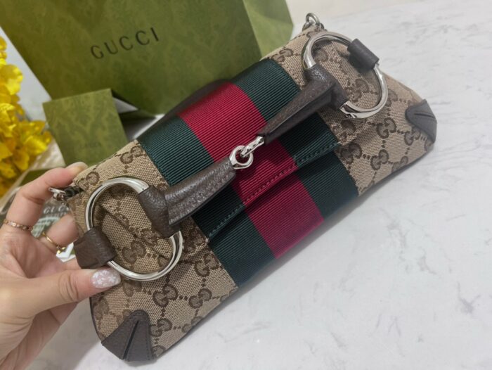 구찌 홀스빗 체인 스몰 숄더백 베이지 에보니 GG 캔버스 764339 레플리카 미러급 SA급 S급 고퀄리티 최상급 하이엔드 가방 [여성] 5