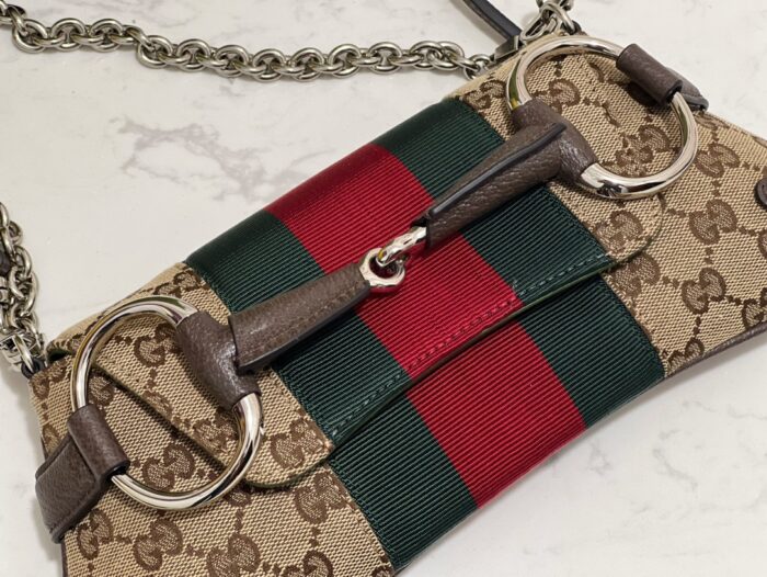 구찌 홀스빗 체인 스몰 숄더백 베이지 에보니 GG 캔버스 764339 레플리카 미러급 SA급 S급 고퀄리티 최상급 하이엔드 가방 [여성] 6