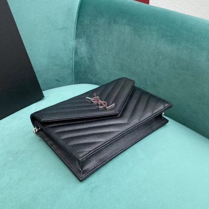 생로랑 마틀라세 모노그램 체인 숄더백 지갑 393953 스몰 블랙 실버 레플리카 미러급 SA급 S급 고퀄리티 최상급 하이엔드 가방 [여성] 5