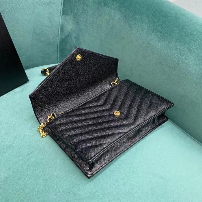 생로랑 마틀라세 모노그램 체인 숄더백 지갑 393953 스몰 블랙 골드 레플리카 미러급 SA급 S급 고퀄리티 최상급 하이엔드 가방 [여성] 6