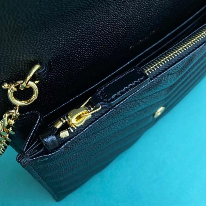 생로랑 마틀라세 모노그램 체인 숄더백 지갑 393953 스몰 블랙 골드 레플리카 미러급 SA급 S급 고퀄리티 최상급 하이엔드 가방 [여성] 7