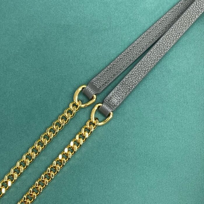 생로랑 마틀라세 모노그램 체인 숄더백 지갑 393953 스몰 올리브 골드 레플리카 미러급 SA급 S급 고퀄리티 최상급 하이엔드 가방 [여성] 8