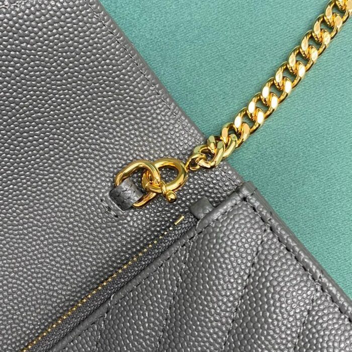 생로랑 마틀라세 모노그램 체인 숄더백 지갑 393953 스몰 올리브 골드 레플리카 미러급 SA급 S급 고퀄리티 최상급 하이엔드 가방 [여성] 7