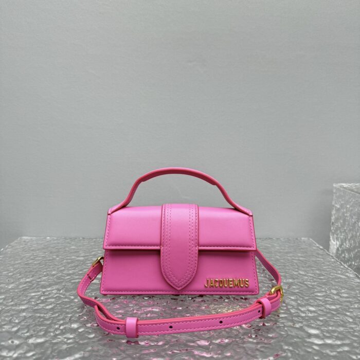 자크뮈스 밤비노 크로스바디 플랩백 다크 핑크 스몰 금장 레더 레플리카 미러급 SA급 S급 고퀄리티 최상급 하이엔드 가방 [여성] 2