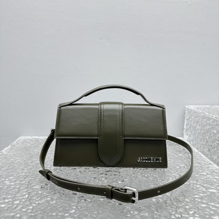 자크뮈스 밤비노 크로스바디 플랩백 다크 초록색 라지 은장 레더 레플리카 미러급 SA급 S급 고퀄리티 최상급 하이엔드 가방 [여성] 2