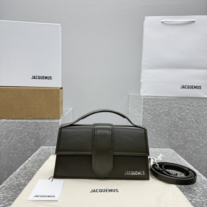 자크뮈스 밤비노 크로스바디 플랩백 다크 초록색 라지 은장 레더 레플리카 미러급 SA급 S급 고퀄리티 최상급 하이엔드 가방 [여성]