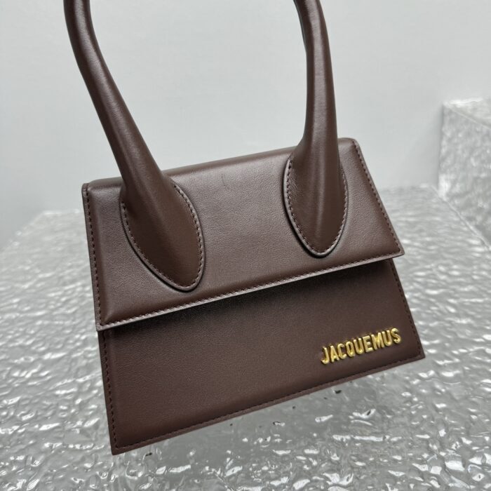 자크뮈스 르 치키토 시그니쳐 핸드백 다크 브라운 미디엄 금장 레더 레플리카 미러급 SA급 S급 고퀄리티 최상급 하이엔드 가방 [여성] 8