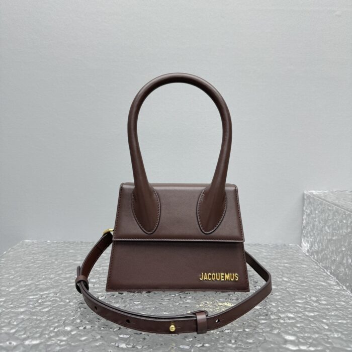 자크뮈스 르 치키토 시그니쳐 핸드백 다크 브라운 미디엄 금장 레더 레플리카 미러급 SA급 S급 고퀄리티 최상급 하이엔드 가방 [여성] 2