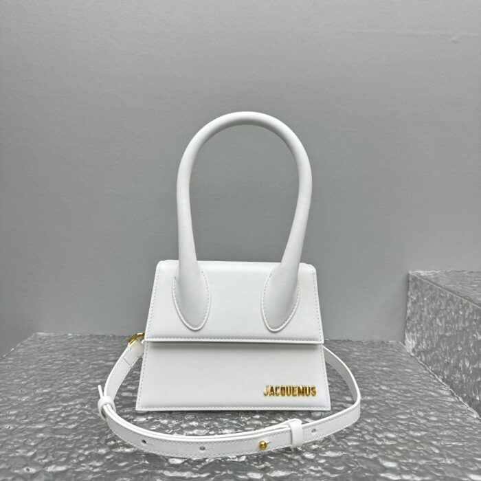 자크뮈스 르 치키토 시그니쳐 핸드백 화이트 미디엄 금장 레더 레플리카 미러급 SA급 S급 고퀄리티 최상급 하이엔드 가방 [여성] 3