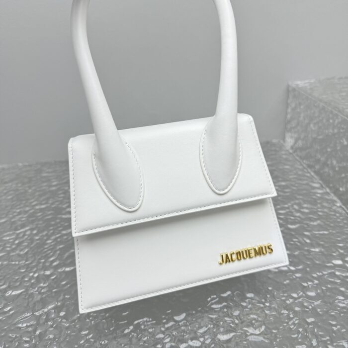 자크뮈스 르 치키토 시그니쳐 핸드백 화이트 미디엄 금장 레더 레플리카 미러급 SA급 S급 고퀄리티 최상급 하이엔드 가방 [여성] 11
