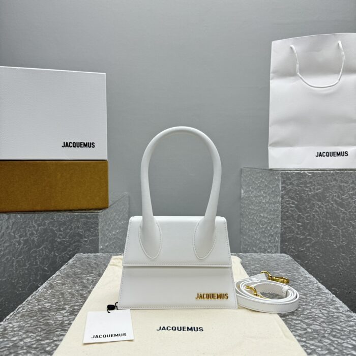 자크뮈스 르 치키토 시그니쳐 핸드백 화이트 미디엄 금장 레더 레플리카 미러급 SA급 S급 고퀄리티 최상급 하이엔드 가방 [여성] 2