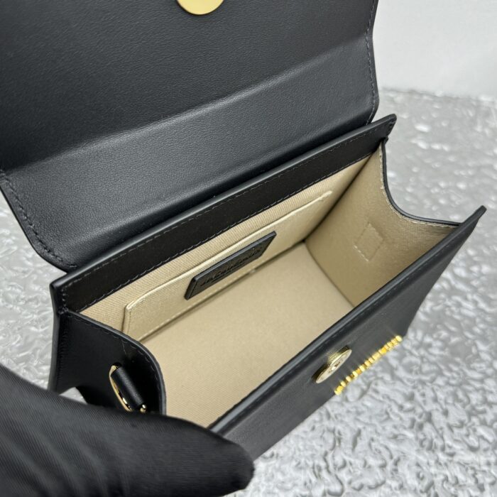 자크뮈스 르 치키토 시그니쳐 핸드백 블랙 미디엄 금장 레더 레플리카 미러급 SA급 S급 고퀄리티 최상급 하이엔드 가방 [여성] 4