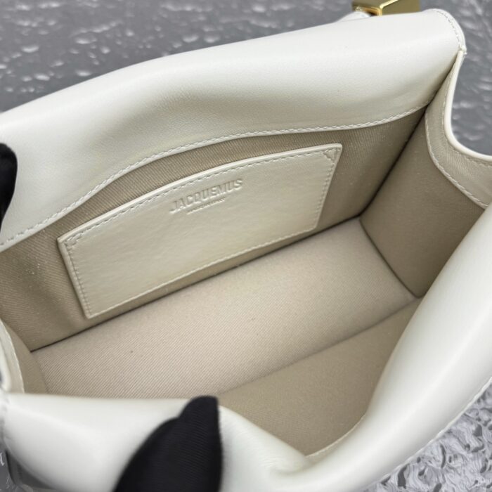 자크뮈스 라 포쉐트 론드 까레 테이크아웃 클러치 화이트 금장 양가죽 레플리카 미러급 SA급 S급 고퀄리티 최상급 하이엔드 가방 [여성] 5