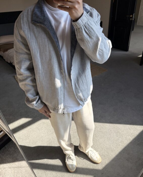 로로피아나 아마 리버시블 봄버자켓 양면 그레이 레플리카 미러급 SA급 S급 고퀄리티 하이엔드 최상급 의류 [남성] 2