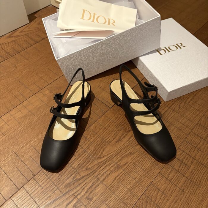 디올 셰리 슬링백 펌프스 서플 카프스킨 블랙 레플리카 미러급 SA급 S급 고퀄리티 최상급 하이엔드 신발 [여성] 5