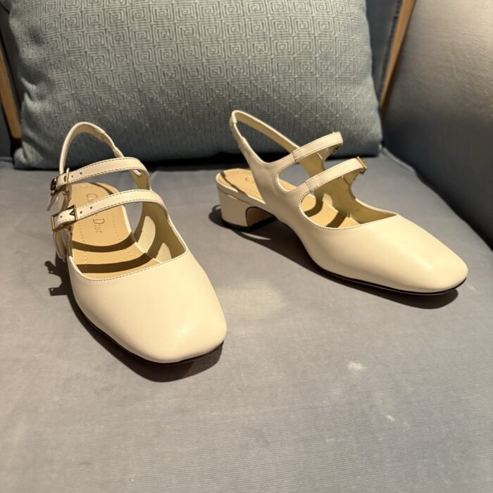 디올 셰리 슬링백 펌프스 서플 카프스킨 화이트 레플리카 미러급 SA급 S급 고퀄리티 최상급 하이엔드 신발 [여성] 3