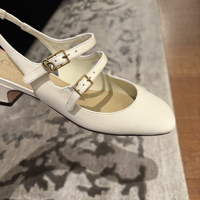 디올 셰리 슬링백 펌프스 서플 카프스킨 화이트 레플리카 미러급 SA급 S급 고퀄리티 최상급 하이엔드 신발 [여성] 8