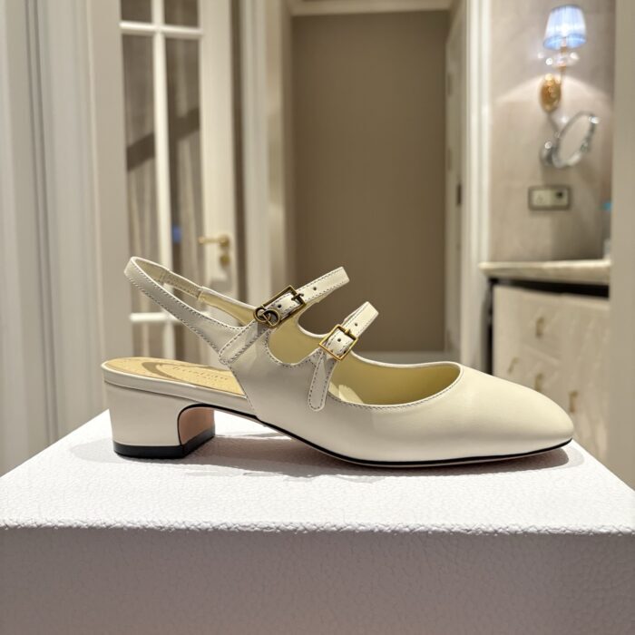 디올 셰리 슬링백 펌프스 서플 카프스킨 화이트 레플리카 미러급 SA급 S급 고퀄리티 최상급 하이엔드 신발 [여성] 2