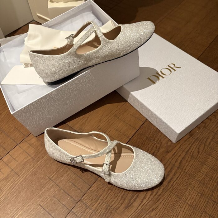 디올 Very Dior 발레리나 플랫 회백색 레플리카 미러급 SA급 S급 고퀄리티 최상급 하이엔드 신발 [여성] 4