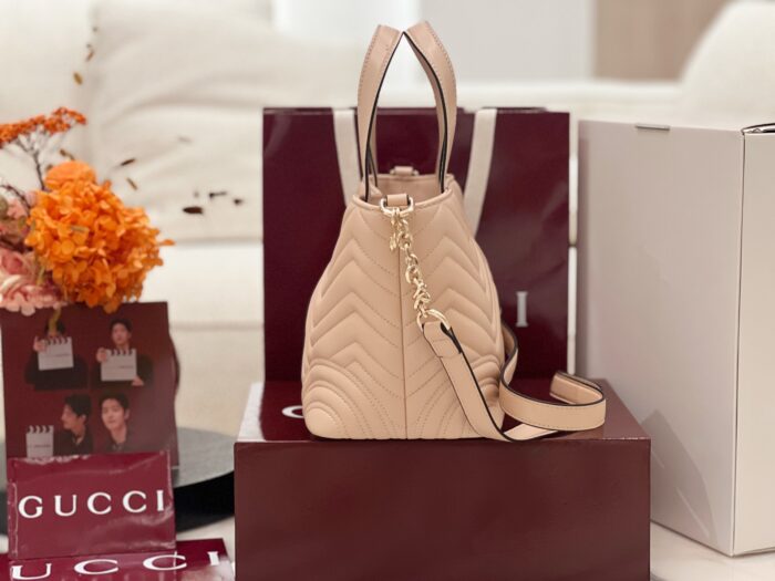 구찌 GG 마몽 미니 토트백 페일 핑크 847386 레플리카 미러급 SA급 S급 고퀄리티 최상급 하이엔드 가방 [여성] 4