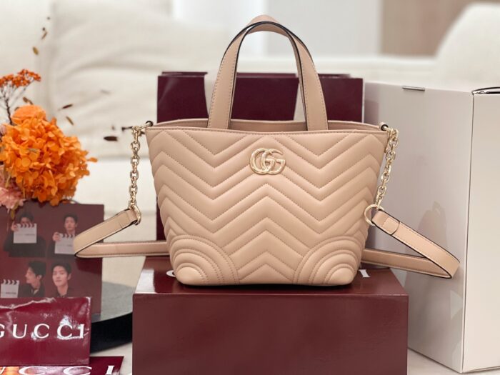 구찌 GG 마몽 미니 토트백 페일 핑크 847386 레플리카 미러급 SA급 S급 고퀄리티 최상급 하이엔드 가방 [여성]