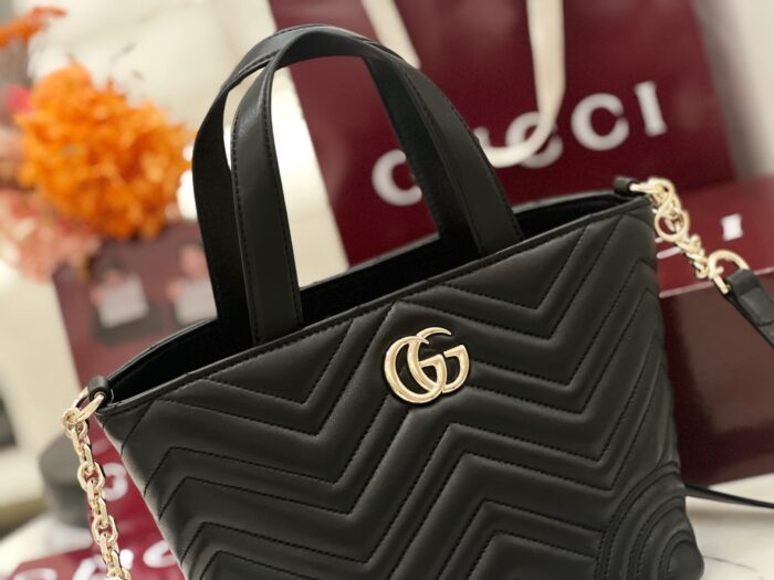 구찌 GG 마몽 미니 토트백 페일 블랙 847386 레플리카 미러급 SA급 S급 고퀄리티 최상급 하이엔드 가방 [여성] 7