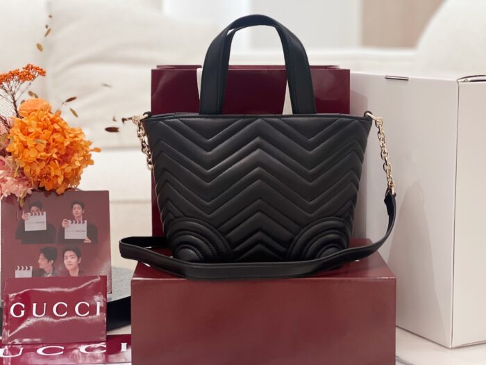 구찌 GG 마몽 미니 토트백 페일 블랙 847386 레플리카 미러급 SA급 S급 고퀄리티 최상급 하이엔드 가방 [여성] 2