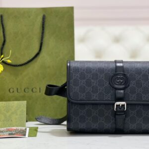 구찌 GG 메신저 백 인터로킹 G 블랙 슈프림 745679 레플리카 미러급 SA급 S급 고퀄리티 최상급 하이엔드 가방 [남성여성공용]